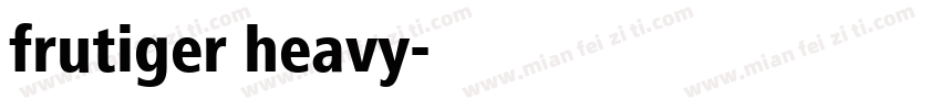 frutiger heavy字体转换